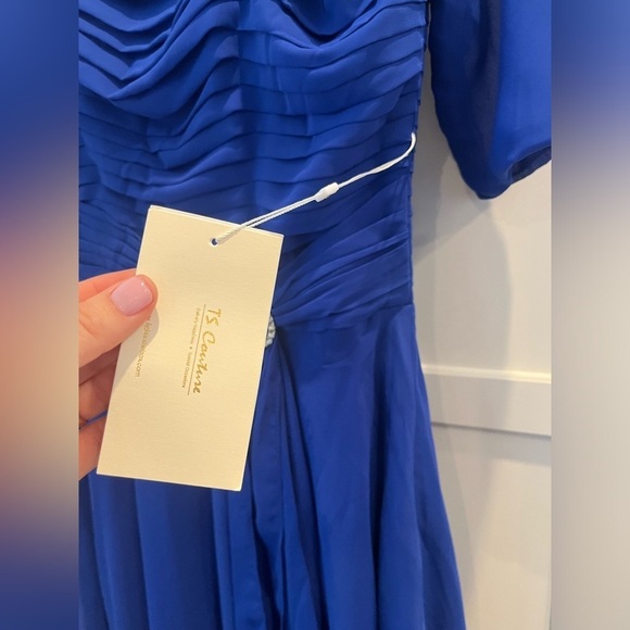 TS. Couture Womens Dress Blue Evening Gown size L/XL NWT - Picture 3 of 10